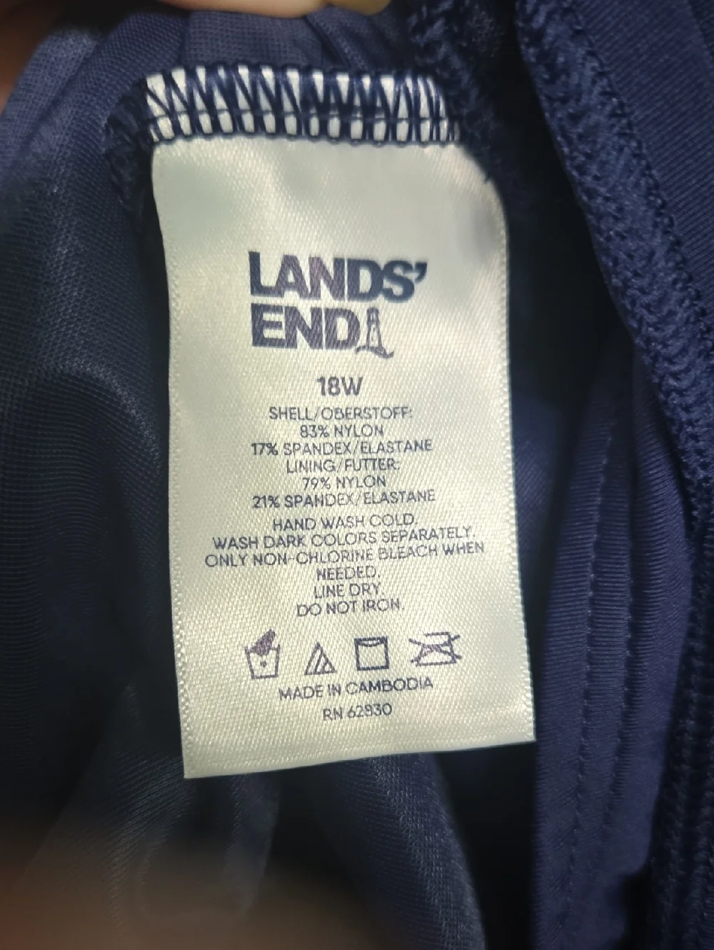 SALE! Lands' End Navy One-Piece Swimdress
